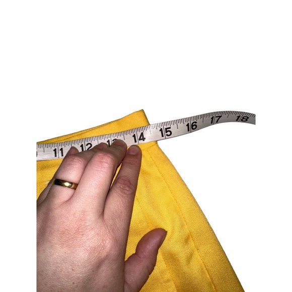 Vintage Gator Of Florida Womens Pleated Front Shorts Sz 14 Yellow - Picture 4 of 7